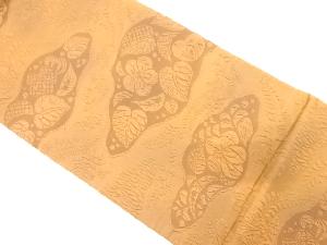 ふくれ織　辻ヶ花模様織り出し　袋帯